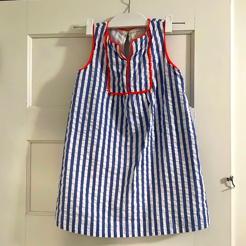 Crewcuts girl seersucker shift dress. Size 7 year.